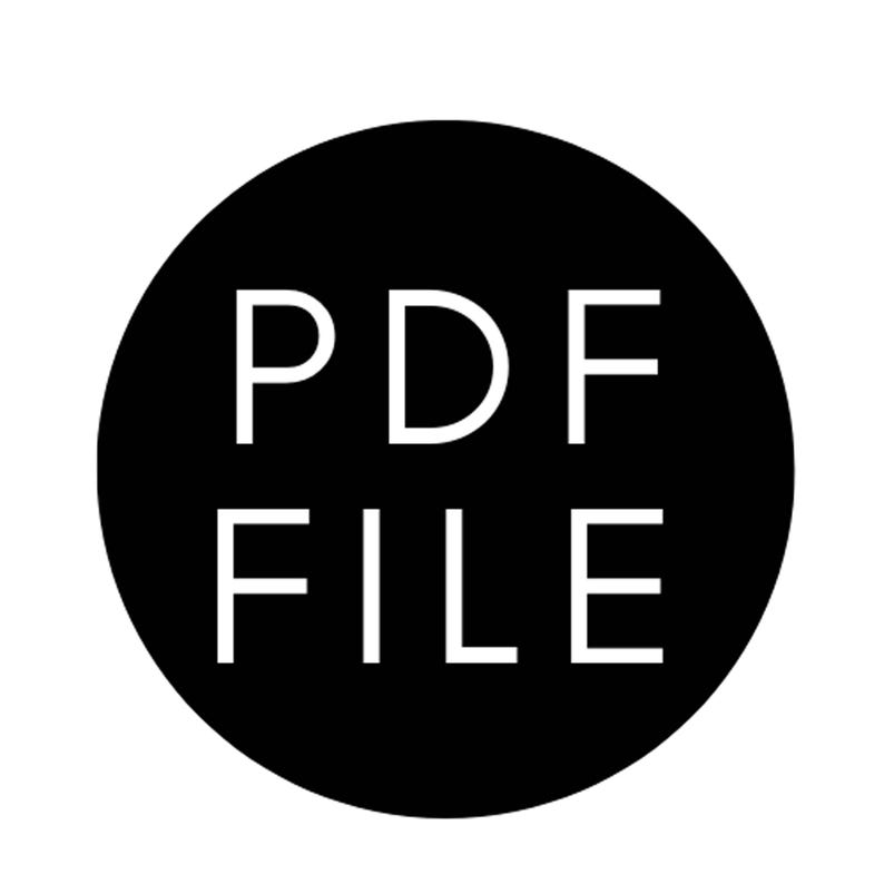 May include: A black circular icon featuring the white text PDF FILE centered in the middle. The letters are arranged in two rows with PDF on the top line and FILE on the bottom line, presented in a clean, sans-serif, uppercase typeface.