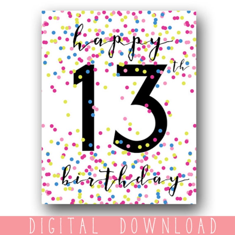 13th Birthday Printables Printable Word Searches