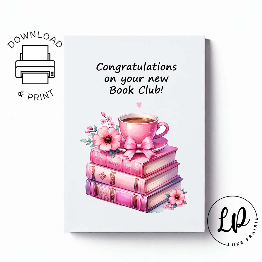 Book Club President, Congratulations on New Book Club Card Printable ...