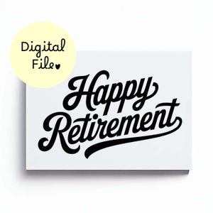 DIY Ruhestand Karte für Frauen und Männer Happy Ruhestand druckbare Karte zum Ruhestand Verabschiedung Coworker Digitaler Download Pdf
