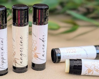 Pick 3 Natural Lip Balm: Essential Oil Blend, Hand-Crafted