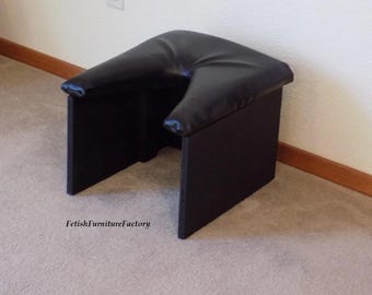 Mature: Queening Stool for Oral. BDSM Furniture, Face Sitting Chair, FemDom. Dungeon Toys. Rim Seat. Hotwife, Dominatrix, Mistress, LGBTQIA.