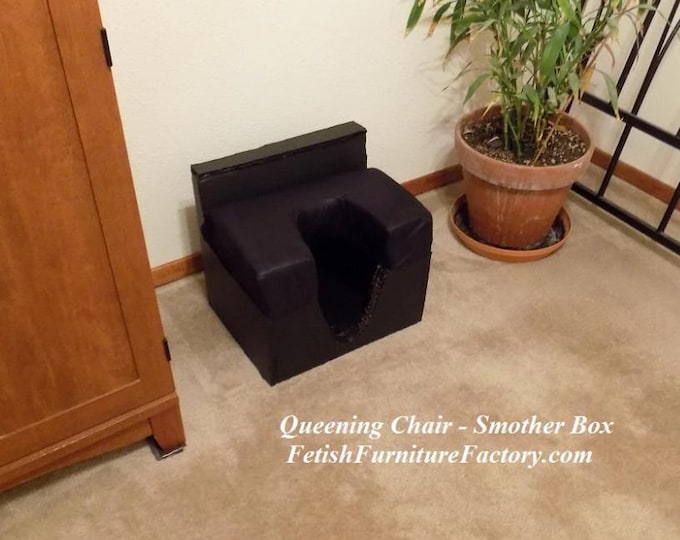 Mature: Smother Box for Oral Service. Queening Chair. BDSM Dungeon, Femdom Rim Seat. Queening Stool, Facesit, Do It Yourself Instructions.