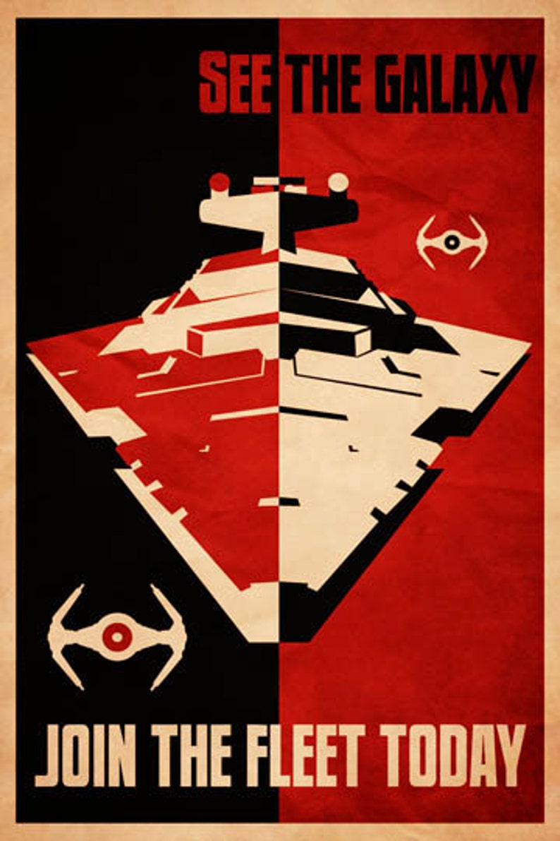 Star Wars Sith Propaganda Poster Print Destroyer Etsy