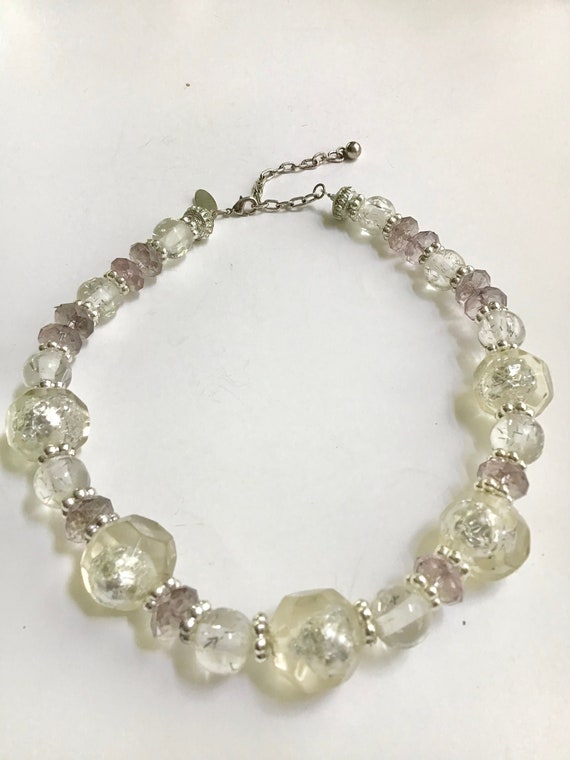 1950’s jewelry lucite chocker necklace mid century