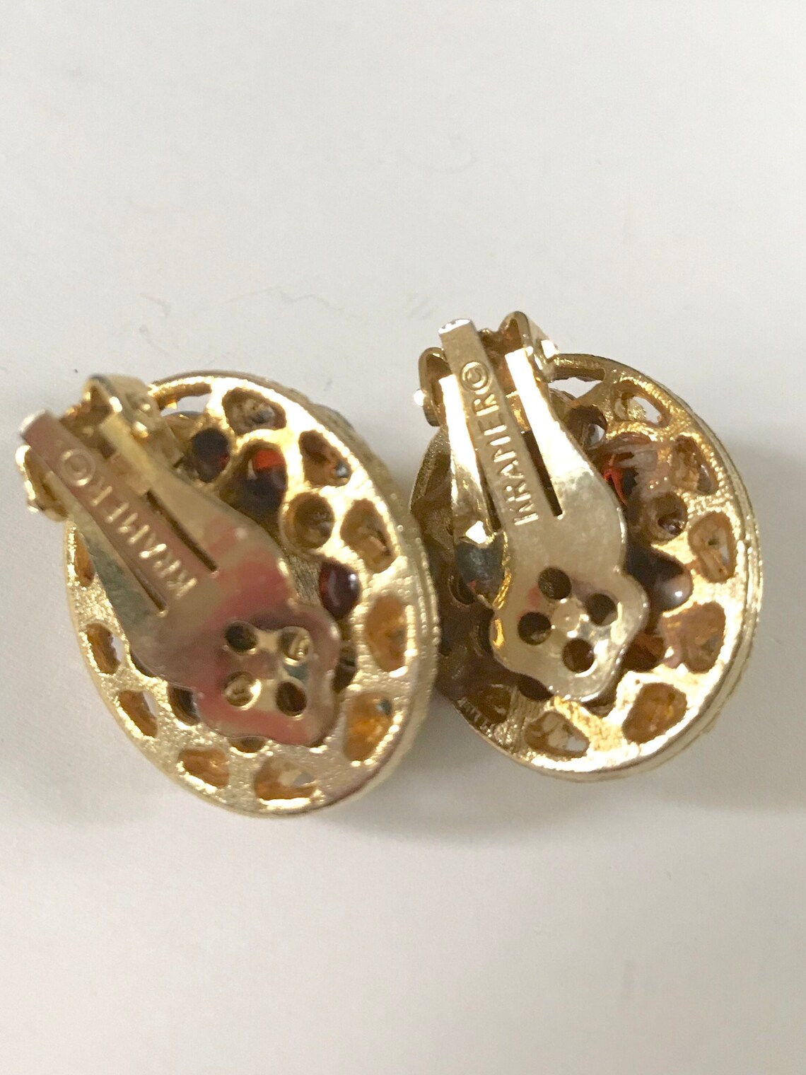 Vintage Kramer Clip on Earrings Retro Costume Jewelry Earrings Etsy