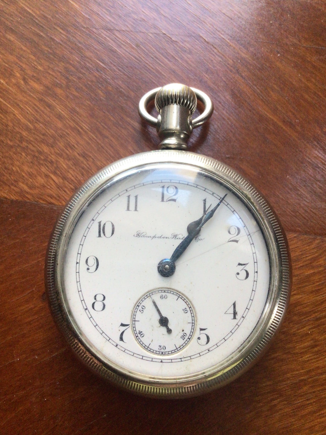 1890s Antique Hampden Pocket Watch Silver Pocket Watch Size 18s 17