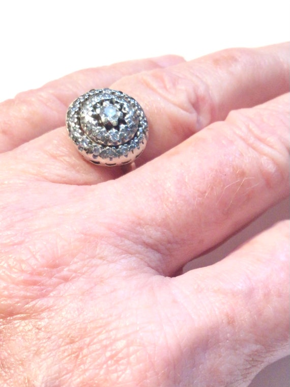 Art Deco natural diamond ring  approx quarter car… - image 7