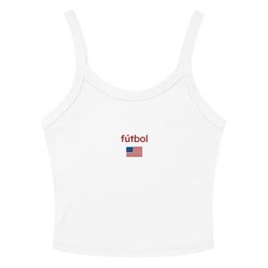 USA Soccer Shirt Women, Embroidered Fútbol Tank Top, World Cup 2026 Outfit, Soccer Girlfriend Gift, USMNT Game Day Tank image 10