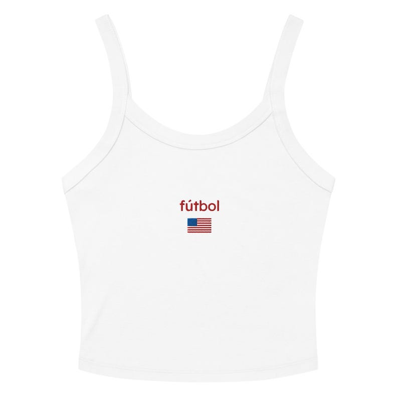 USA Soccer Shirt Women, Embroidered Fútbol Tank Top, World Cup 2026 Outfit, Soccer Girlfriend Gift, USMNT Game Day Tank image 10