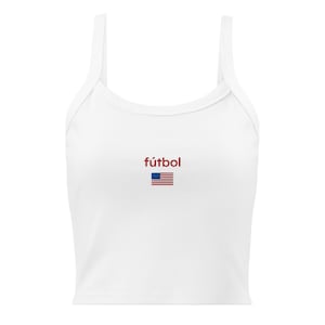 USA Soccer Shirt Women, Embroidered Fútbol Tank Top, World Cup 2026 Outfit, Soccer Girlfriend Gift, USMNT Game Day Tank image 4
