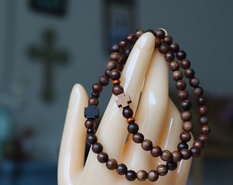33 Bead Premium Aromatic Rosewood Chotki Prayer Bracelet Orthodox Christian Brojanica Komboskini Rope Jesus Prayer Theotokos Prayer Rule