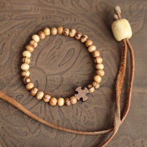 33 Bead Olive Wood Chotki Prayer Bracelet with Wooden Cross Charm Orthodox Christian Men&#39;s Women&#39;s Child&#39;s Gifts Komboskini Rope Jesus