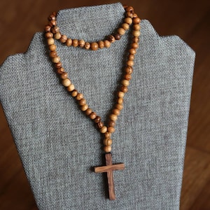 Authentic Olive Wood Chotki Prayer Bead Necklace or Bracelet Christian Jewelry Chokti Komboskini Bethlehem Orthodox Church Beaded Rope Jesus