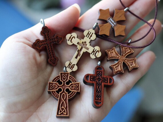 Pendentif Chrétien Orthodoxe Avec Croix En Bois – Collier Corde Réglable – Bijou Religieux Fait Main - 10