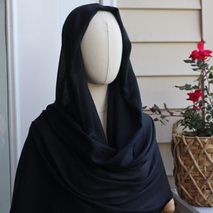 Sheer Butter Soft Poly Cotton Linen Flax Blend Large Headcovering Wrap Shawl Tichel Scarf Modest Simple Elegant Orthodox Christian Monastery