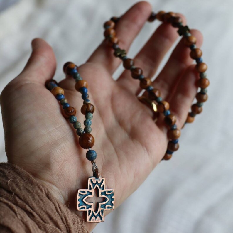 Authentic Olive Wood Prayer Beads With Beautiful Greek Patina Etsy