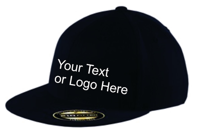 Flex Fit Flatbill Cap with custom embroidered front