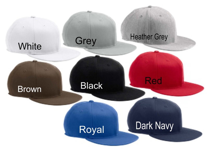 Flex Fit Flatbill Cap with custom embroidered front