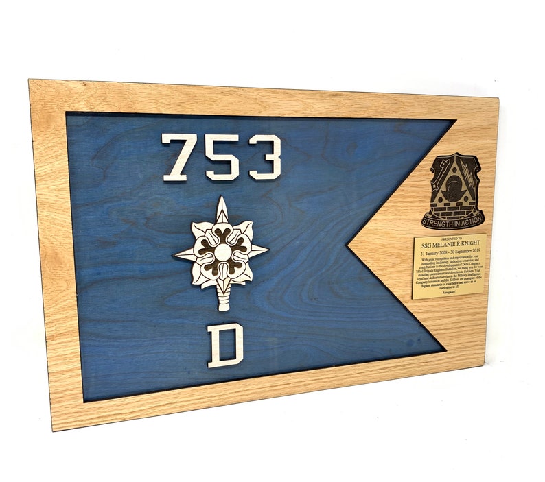 Military Inteligence Replica Guidon Plaque Etsy