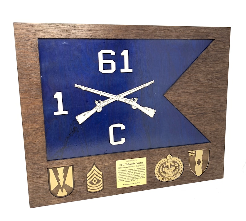 Infantry Replica Guidon Plaque Etsy