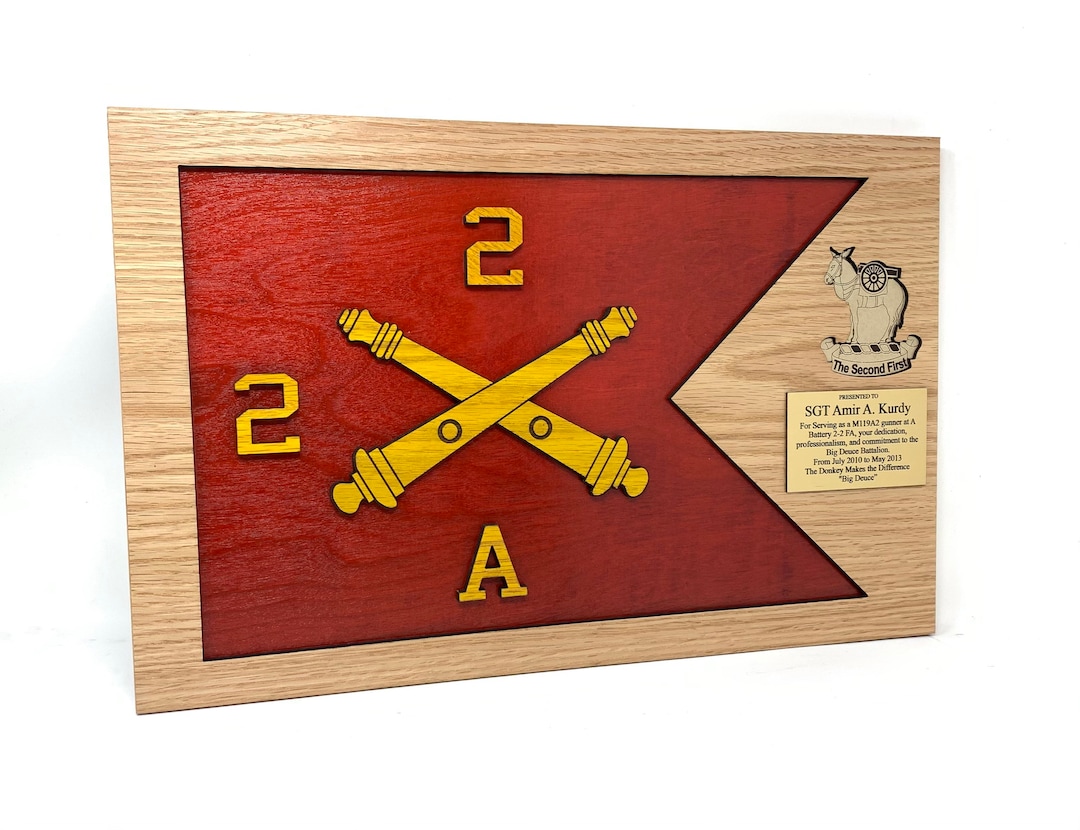 Field Artillery Replica Guidon Plaque Etsy