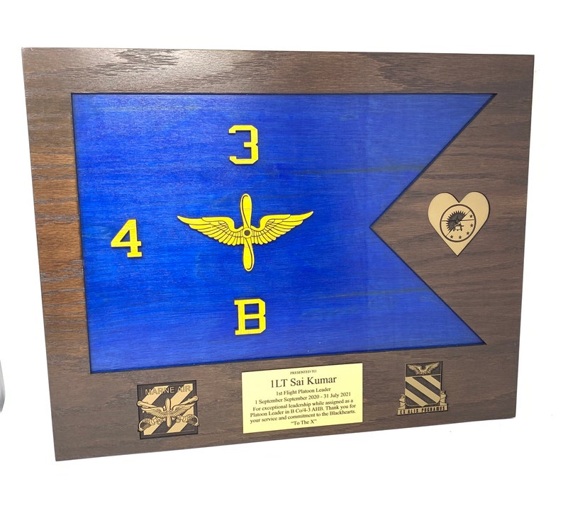 Army Aviation Replica Guidon Plaque Etsy