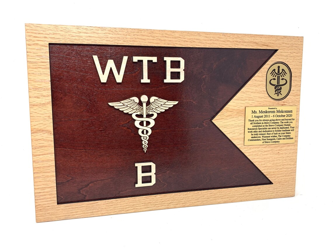 Army Medical Replica Guidon Plaque Etsy
