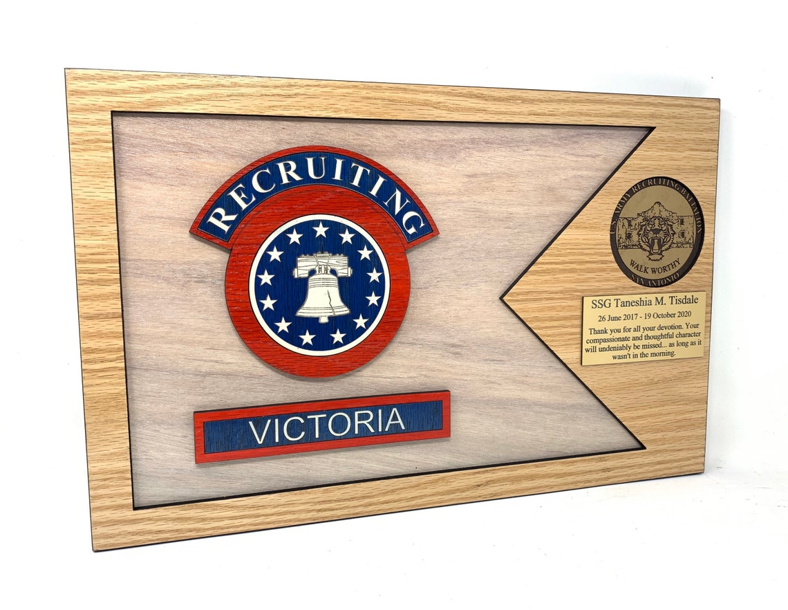 Army Recruiting Replica Guidon Plaque Etsy