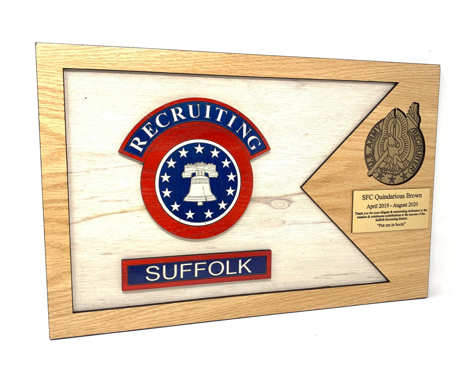 Army Recruiting Replica Guidon Plaque Etsy