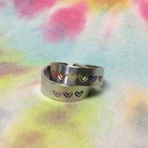 Custom Pride Flag Ring, Bisexual, Pansexual, Asexual, Trans, Gay, Lesbian, Genderfluid