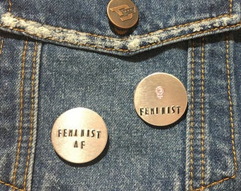 Feminist Pin - Feminist Enamel Pin - Feminist AF Pin - Feminism Pin - Feminist Symbol Pin - Feminist Gift - Pink Feminist Pin - Feminist BFF