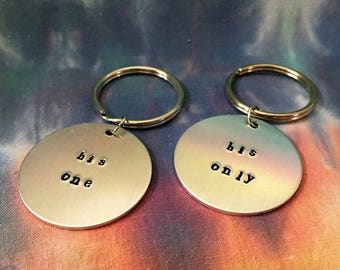 His One His Only Keychain Set - Gay Man Keychain Set - Gay Wedding Gift - Gay Anniversary Gift - LGBT Anniversary Gift