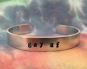 Gay Af 3/8ths Inch Bracelet - Gay as F@%K Bracelet - Gay Pride Bracelet - Gay Pride Jewelry - Gay AF Jewelry - Gay AF Bracelet