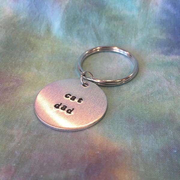 Cat Dad Keychain - Cat Dad - Father's Day - Cat Jewelry - Cats - Dads - Gift for Dad - Gift for Father - Gift for Cat Owner