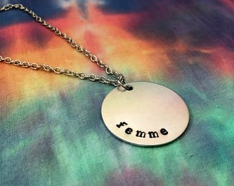 Femme Necklace - Femme Jewelry - Fem Necklace - Queer Femme Necklace - Women Loving Women