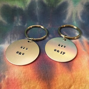 His One His Only Keychain Set Gay Man Keychain Set Gay Wedding Gift Gay Anniversary Gift LGBT Anniversary Gift image 3