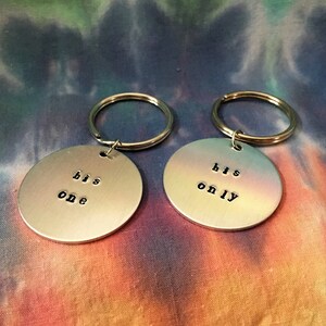 His One His Only Keychain Set Gay Man Keychain Set Gay Wedding Gift Gay Anniversary Gift LGBT Anniversary Gift image 2