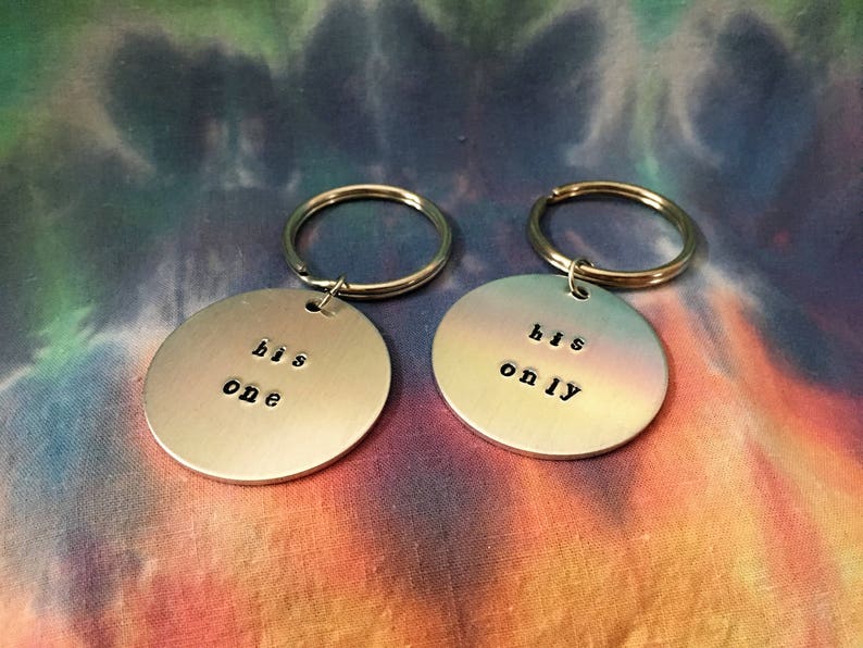 His One His Only Keychain Set Gay Man Keychain Set Gay Wedding Gift Gay Anniversary Gift LGBT Anniversary Gift image 2