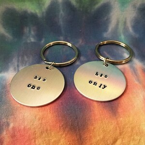 His One His Only Keychain Set Gay Man Keychain Set Gay Wedding Gift Gay Anniversary Gift LGBT Anniversary Gift image 4