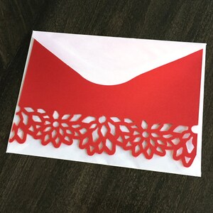 Blank Note Merci Cardinal cardinal Fleur die cut-cartes de correspondance. Ensemble de carte de note rouge. Carte fantaisie les demoiselles d’honneur cadeau remerciements cadeau mariage