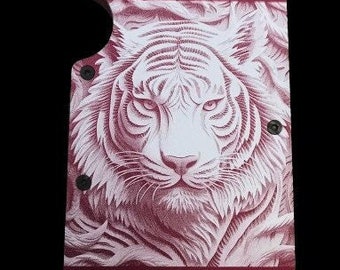 Tiger RFID Wallet Laser Engraved Metal Wallet