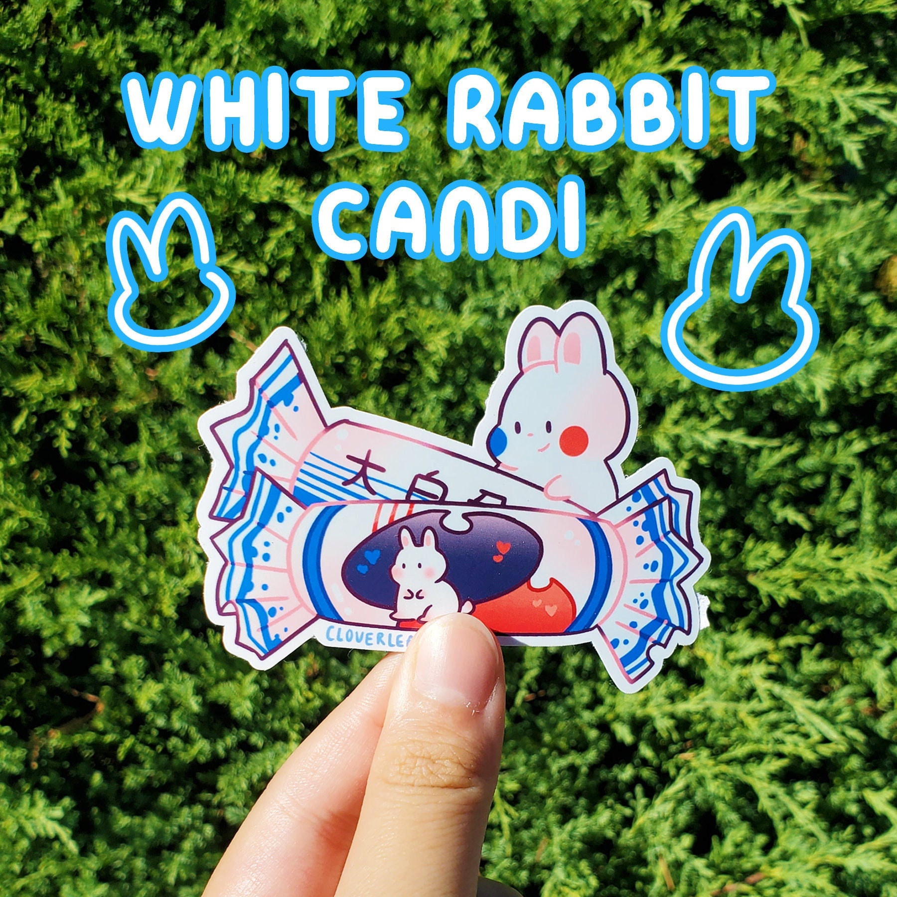 White Rabbit Candy Die-cut Sticker | Vinyl Stickers | Waterproof ...