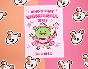 Cartão de menina maravilhosa