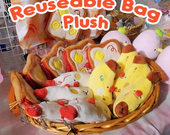 Sacolas de pelúcia reutilizáveis