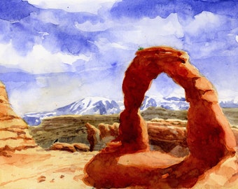 Delicate Arch - Arches National Park - Original Watercolor