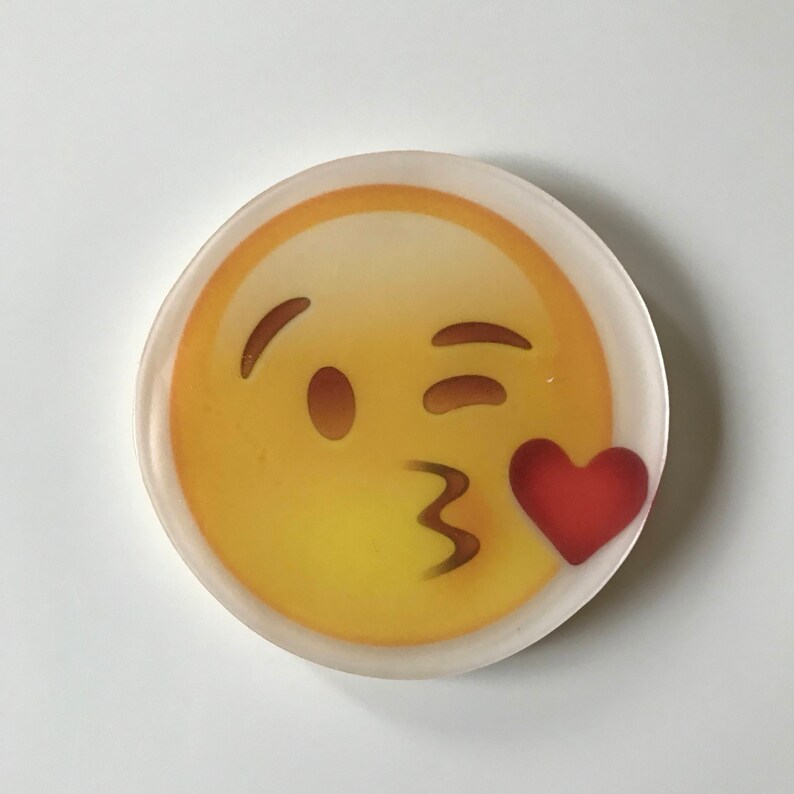 Emoji Soap Bar Large Emojis happy excited smile love kiss face Etsy