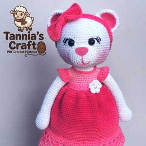 Modello per bambola orsetto all&#39;uncinetto: Candy Amigurumi (modello PDF, inglese/inglese)