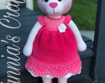 Amigurumi Bear, Crochet Animal, Stuffed animal, Handmade Candy the Bear MADE TO ORDER