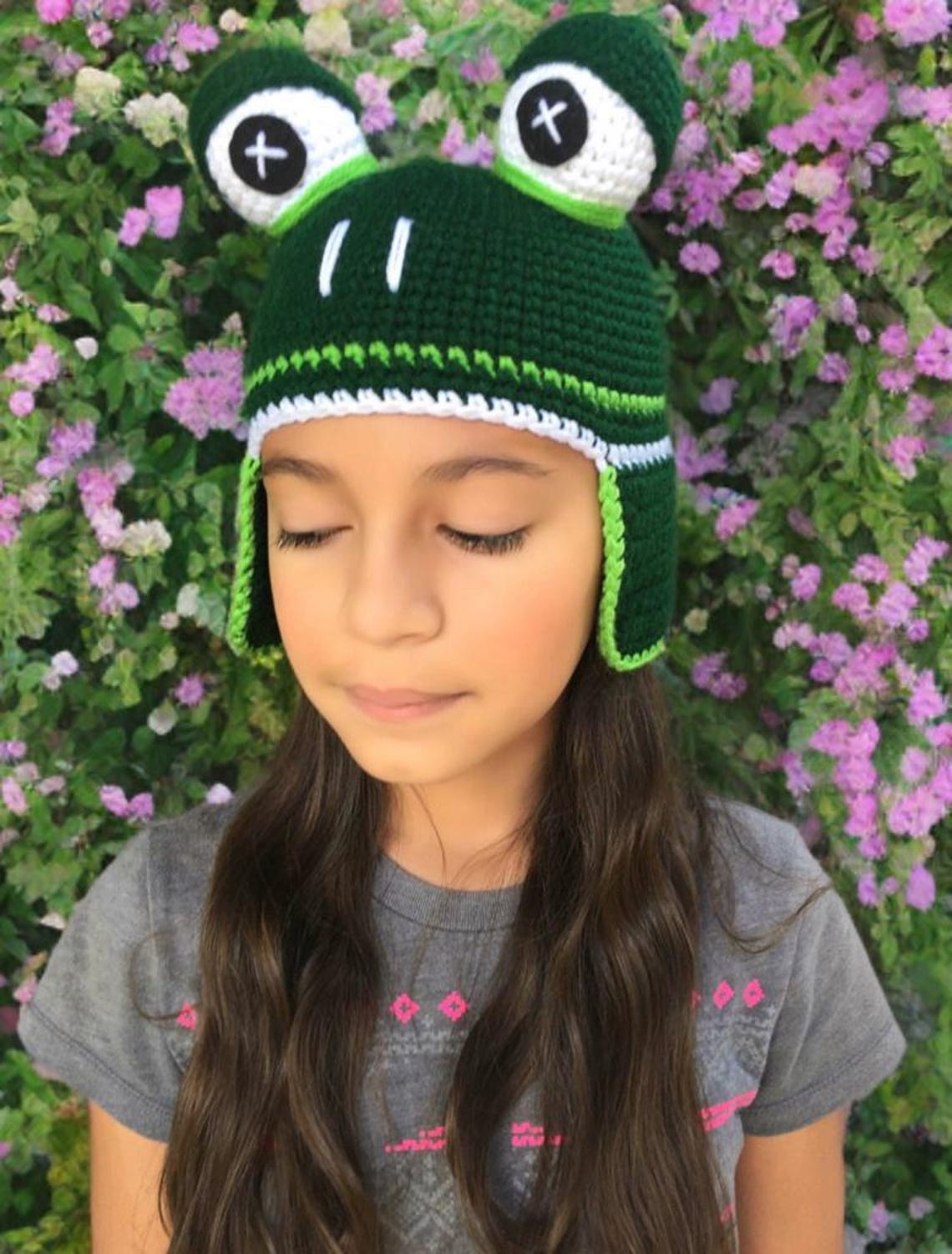 Crochet Frog Hat Pattern PDF, Kids Animal Hat, English Spanish Tutorial ...